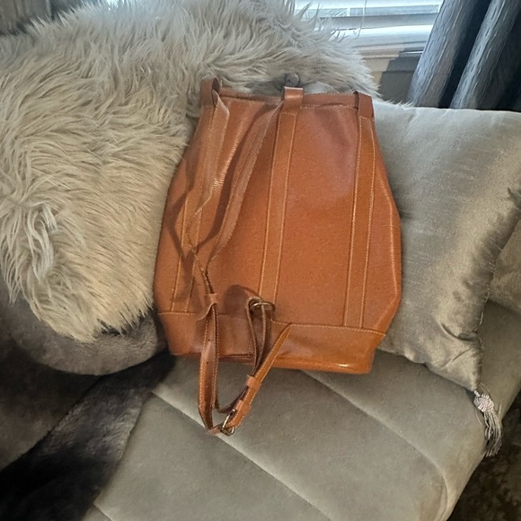 Louis Vuitton tan epi sling satchel Leather Tote Bag backpack vintage - Picture 4 of 5